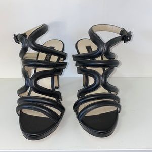 Zara Strappy Black High Heels Sz 37EU/6.5 US